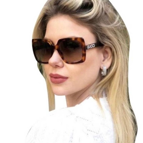 GUCCI GG0728SA 002 HAVANA BROWN GRADIENT AUTHENTIC SUNGLASSES - Picture 2 of 10